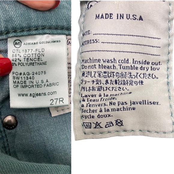 AG Adriano Goldschmied Green Jeans women size 27R - Picture 7 of 11